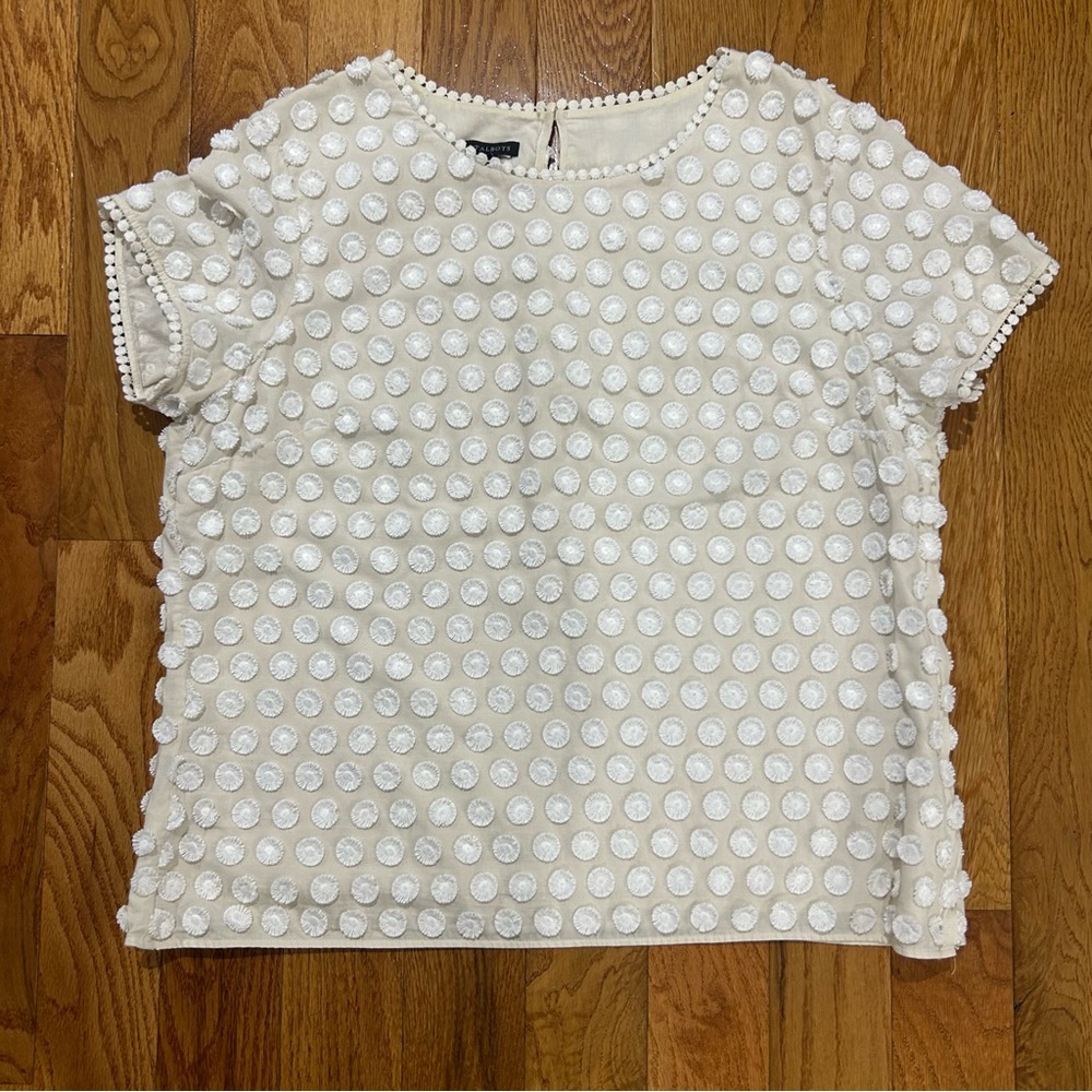 Talbots off-white Textured Women's Blouse